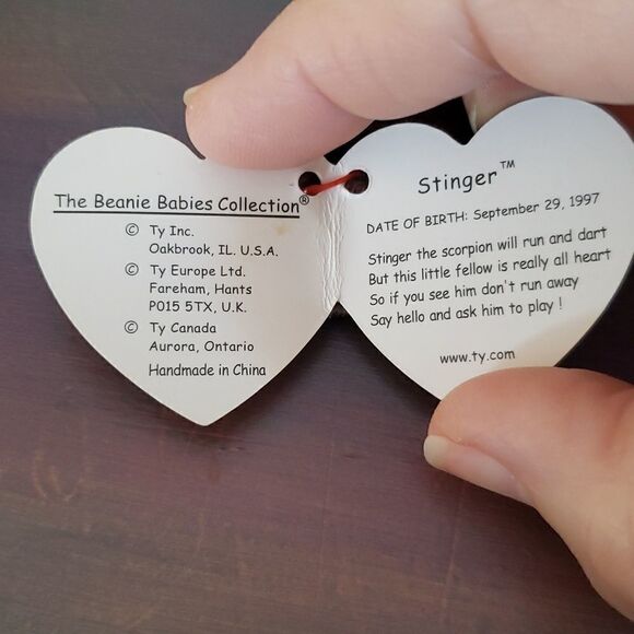 Vintage 1998 TY Beanie Baby STINGER - Picture 4 of 6